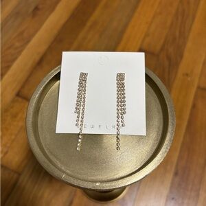 Gold-Tone Rhinestone Linear Drop Earrings - Women Jewelry